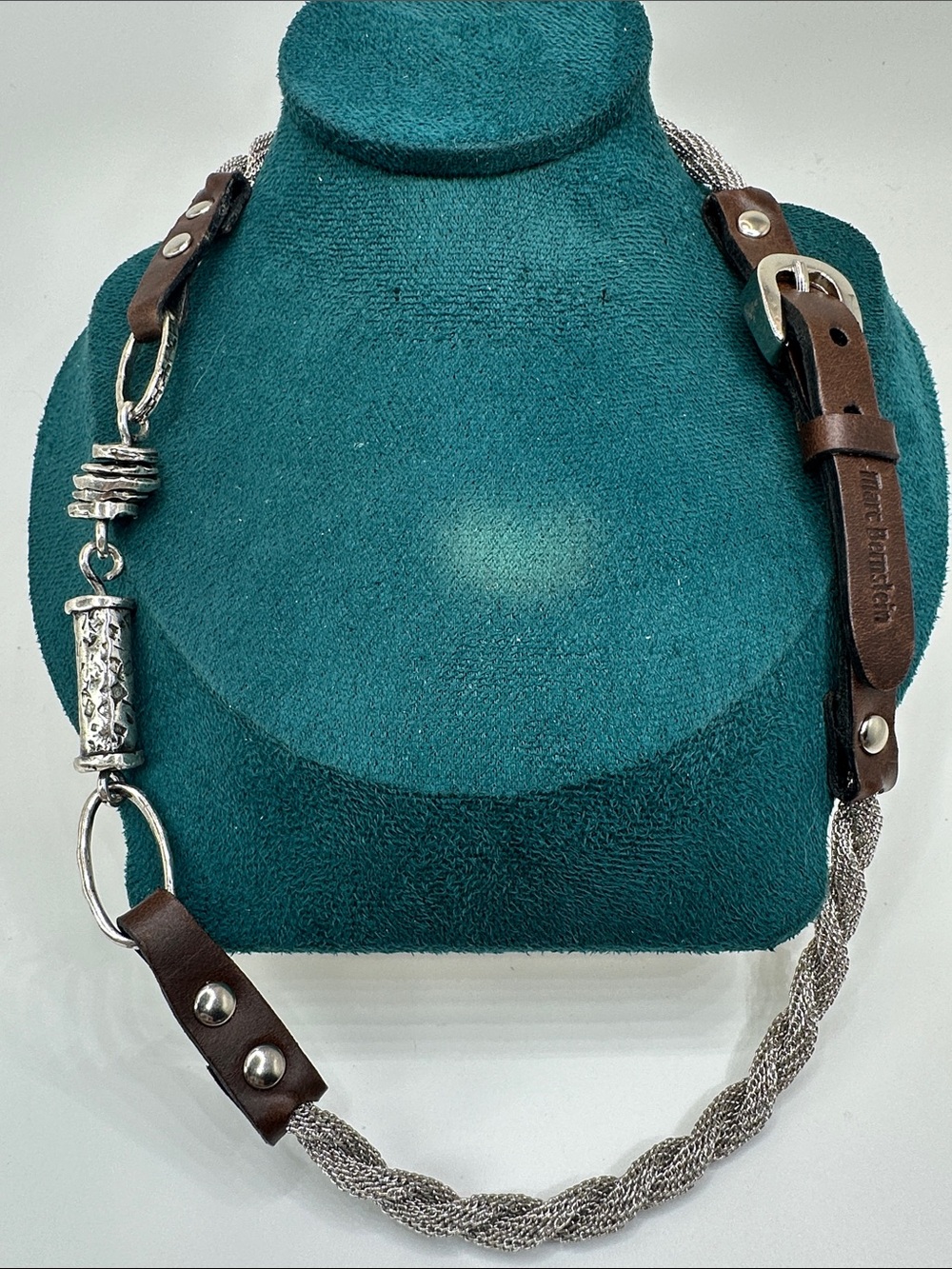 Marc Bernstein Mesh Leather Wrap Bracelet HTF